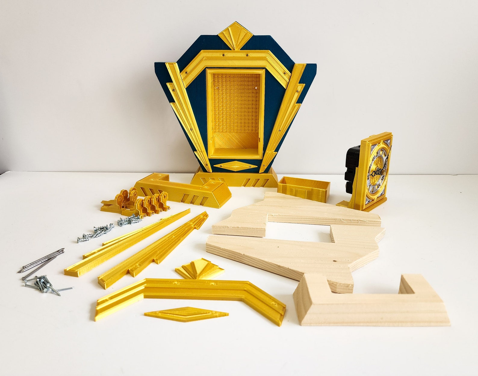 Novelty Clock, Modular, DIY Kit, Collectible. Model Art Deco gold - Etsy