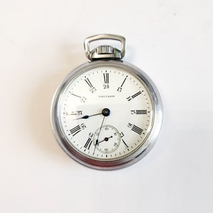 Antico orologio da tasca Waltham 15 Jewel, revisionato. 1906
