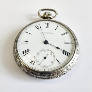 Antico orologio da tasca Waltham 15 Jewel, revisionato. 1902