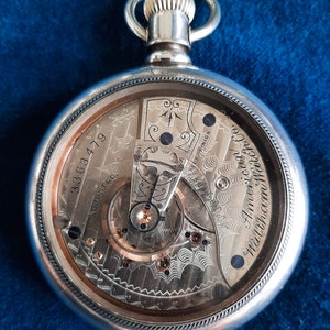 Antike, gewartete, seltene Waltham Nicht magnetische 15 Juwel Taschenuhr, Münze Silber mit Fenster zurück (Verkäufer Fall). 1887
