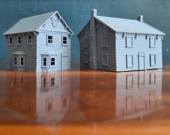 N scale house Lot. Victorian, Historic, Country, homes.02,04