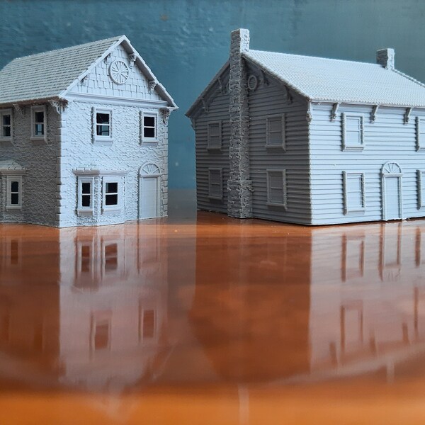 N scale house Lot. Victorian, Historic, Country, homes.02,04