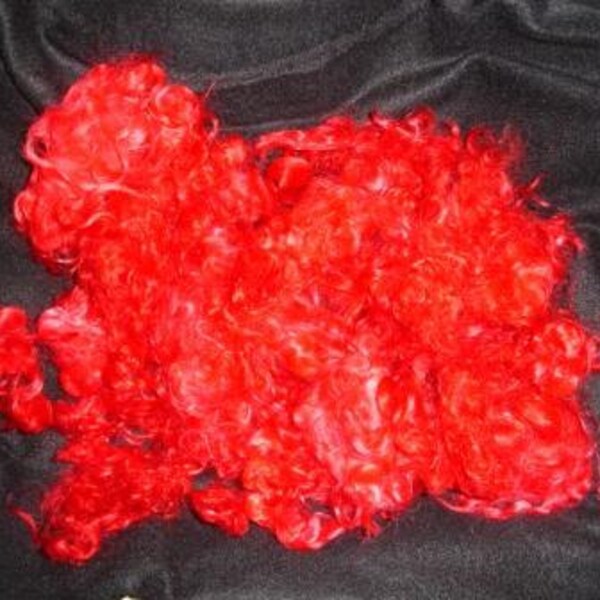 Fire Red Mohair 3 ounce fleece