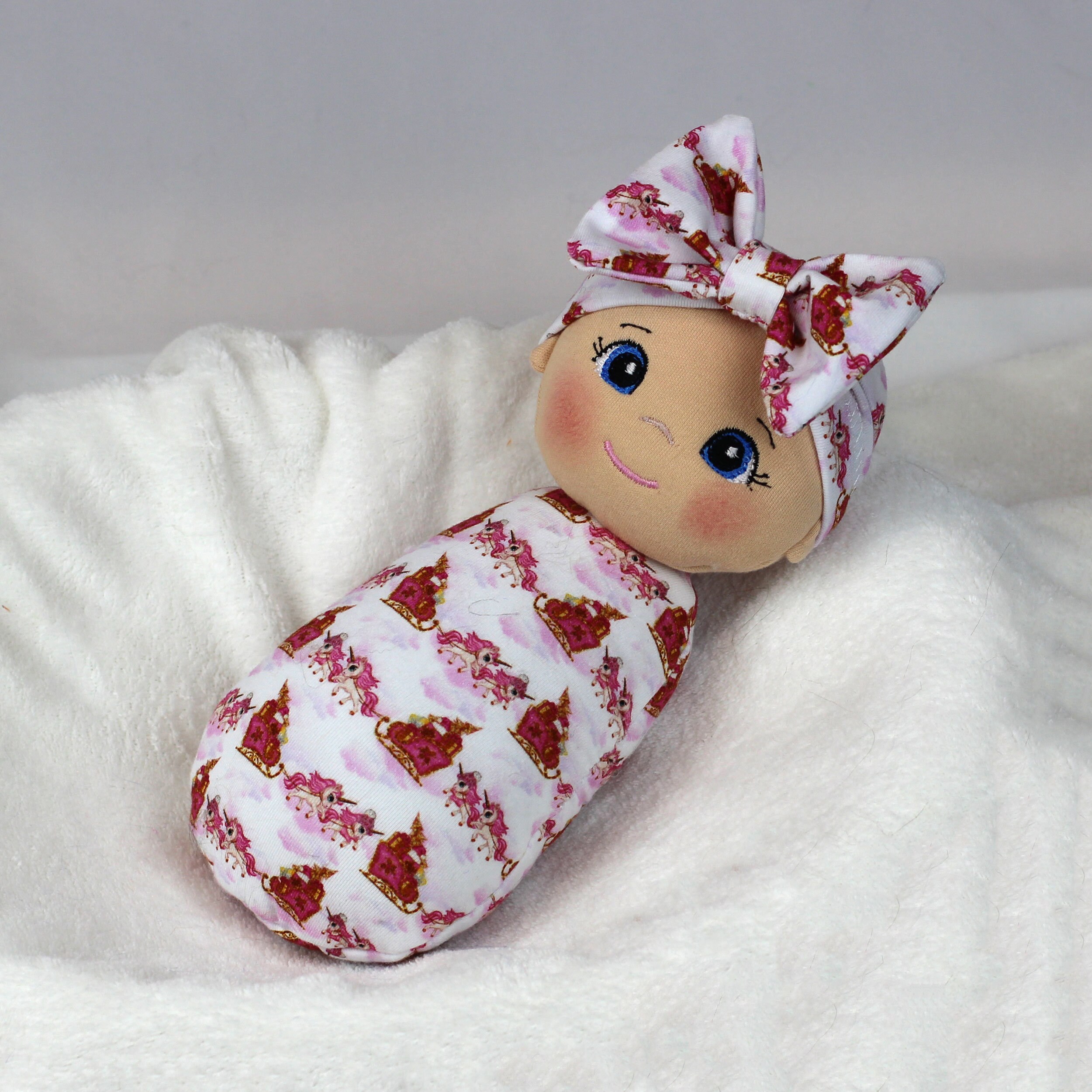Christmas fabric dolls Swaddle dolls Handmade cloth dolly Etsy