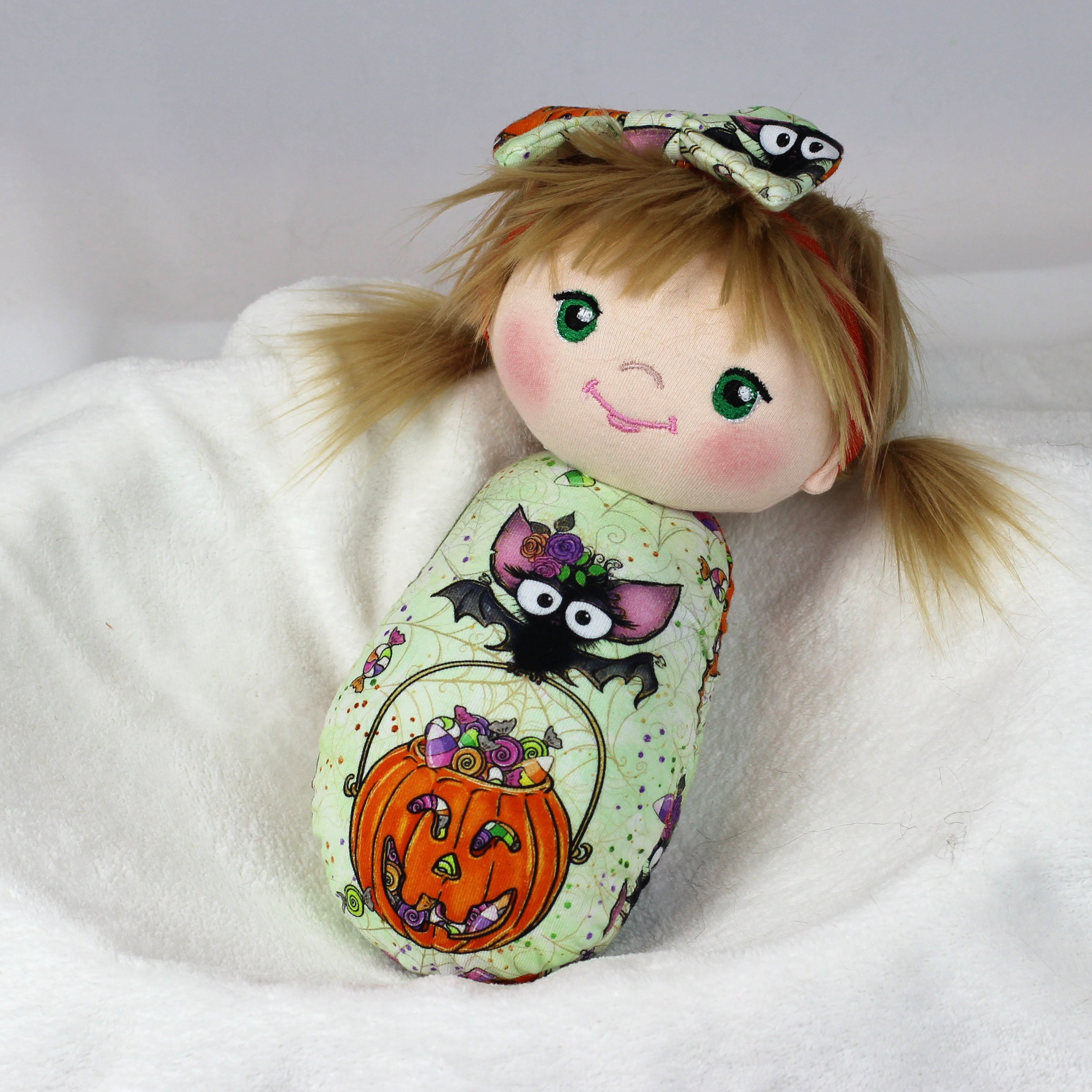Handmade Halloween cloth dolls swaddle baby dolls fabric Etsy