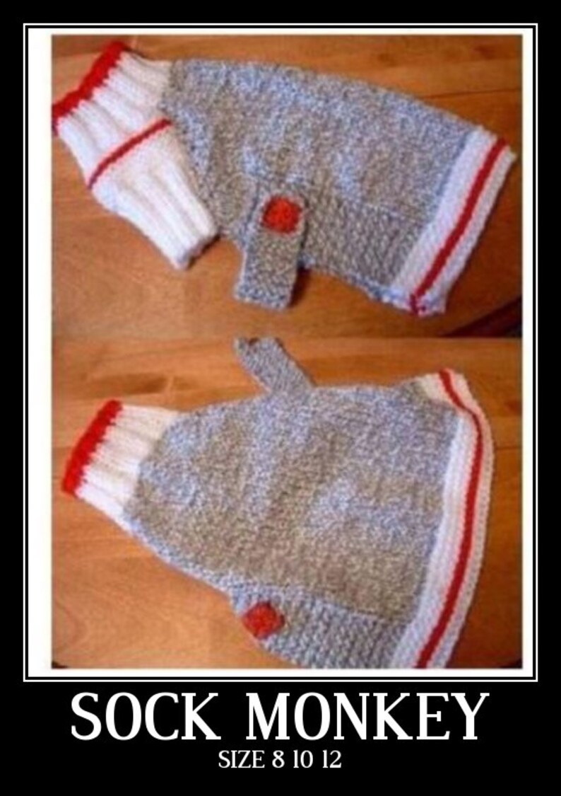sock monkey dog sweater
