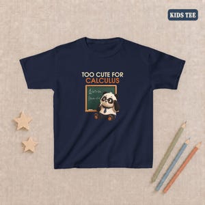 Too Cute for Calculus Kids Tee | Panda Math Shirt