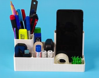 Desk Organizer | Pen Holder for Students | Office & School Supply Organizer | Dorm Desk Storage | Minimalist Design