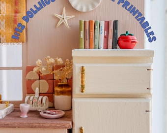 1:12 Doll house Miniature 20 Cookbooks Printable PDF Digital Download