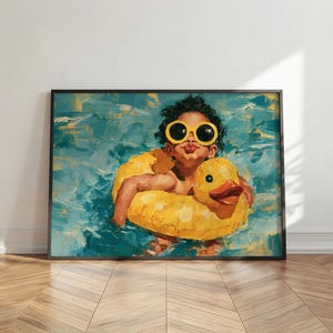 Decorazione murale stampabile per la stanza dei giochi con motivo galleggiante per bambina (download digitale) 160