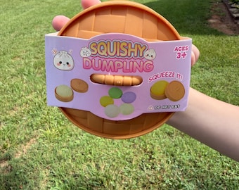 Squishy Dumpling | Sensory Stress Toy | Soft Squeeze Fidget Toy | Kawaii Collectible