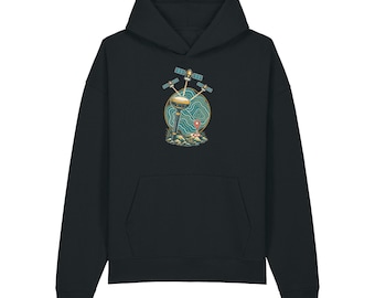 GNSS Surveyor Hoodie, Satellite and Topographic Graphic