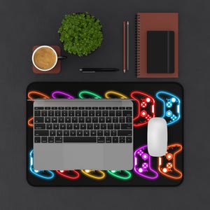 Podkładka pod mysz z kontrolerem gier Neon | Podkładka pod mysz z kontrolerem RGB