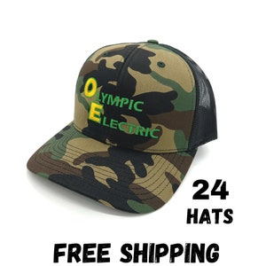Embroidered Hat, Custom Embroidered Hat, Trucker Hat, Richardson 112, Custom Baseball Hat, Embroidered Camo Hat, Snapback, Embroidery
