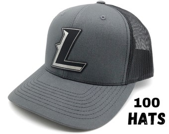 100 Custom Logo Hat, Richardson Hats, Logo Hats, Laser Engraved Leather Patch, Custom Leather Logo Hat, Personalized Hats, Business Swag