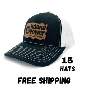 thumbnail image 2 of KOLWOVEN Dad Est 2024 Trucker Hat - Leather Patch Baseball Cap For New Fathers Gift 2 of 14