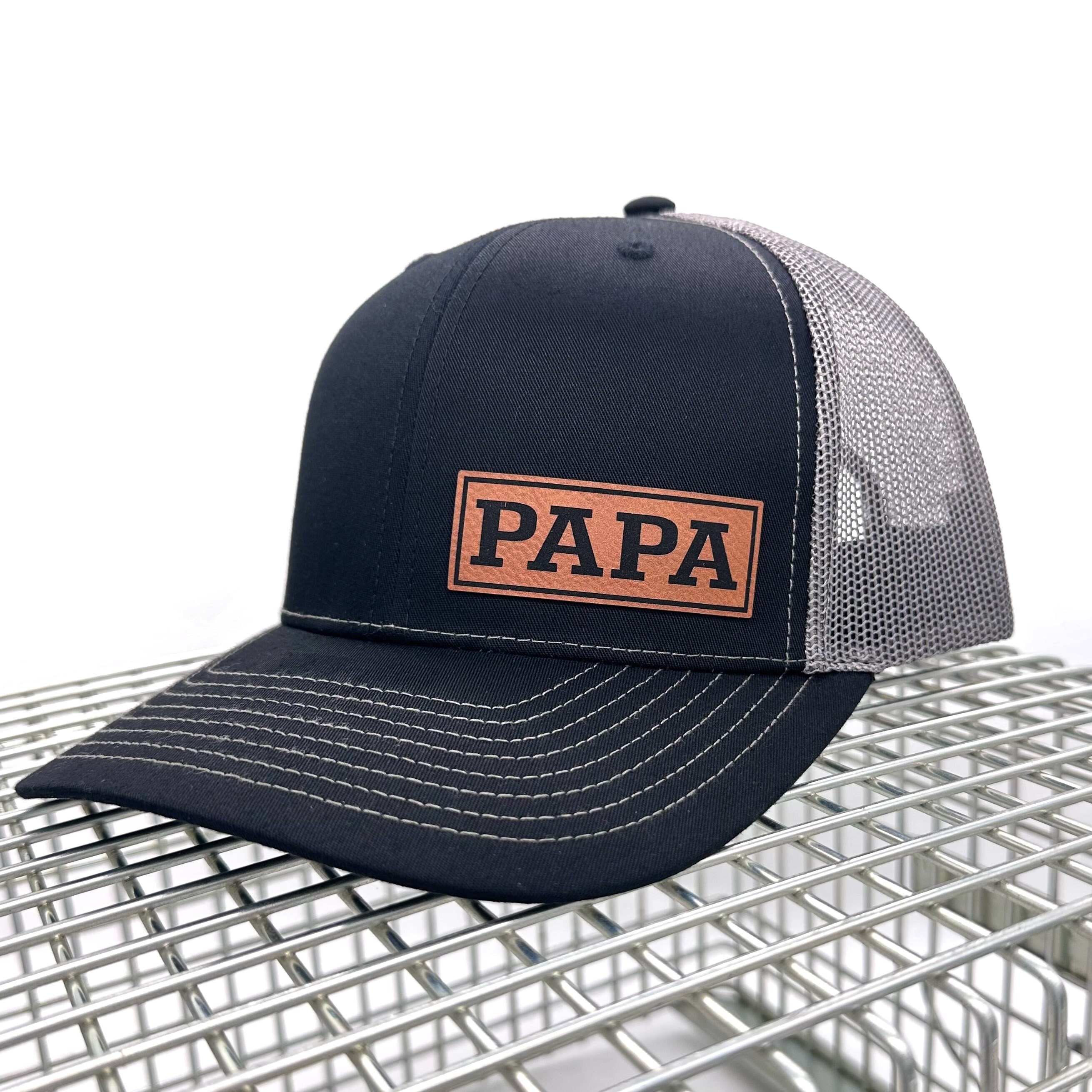 Leather Patch Papa Hat 