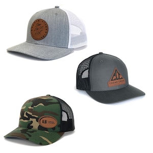 Business Logo Patch Hats, Richardson Hats, Logo Hats, Laser Engraved ...