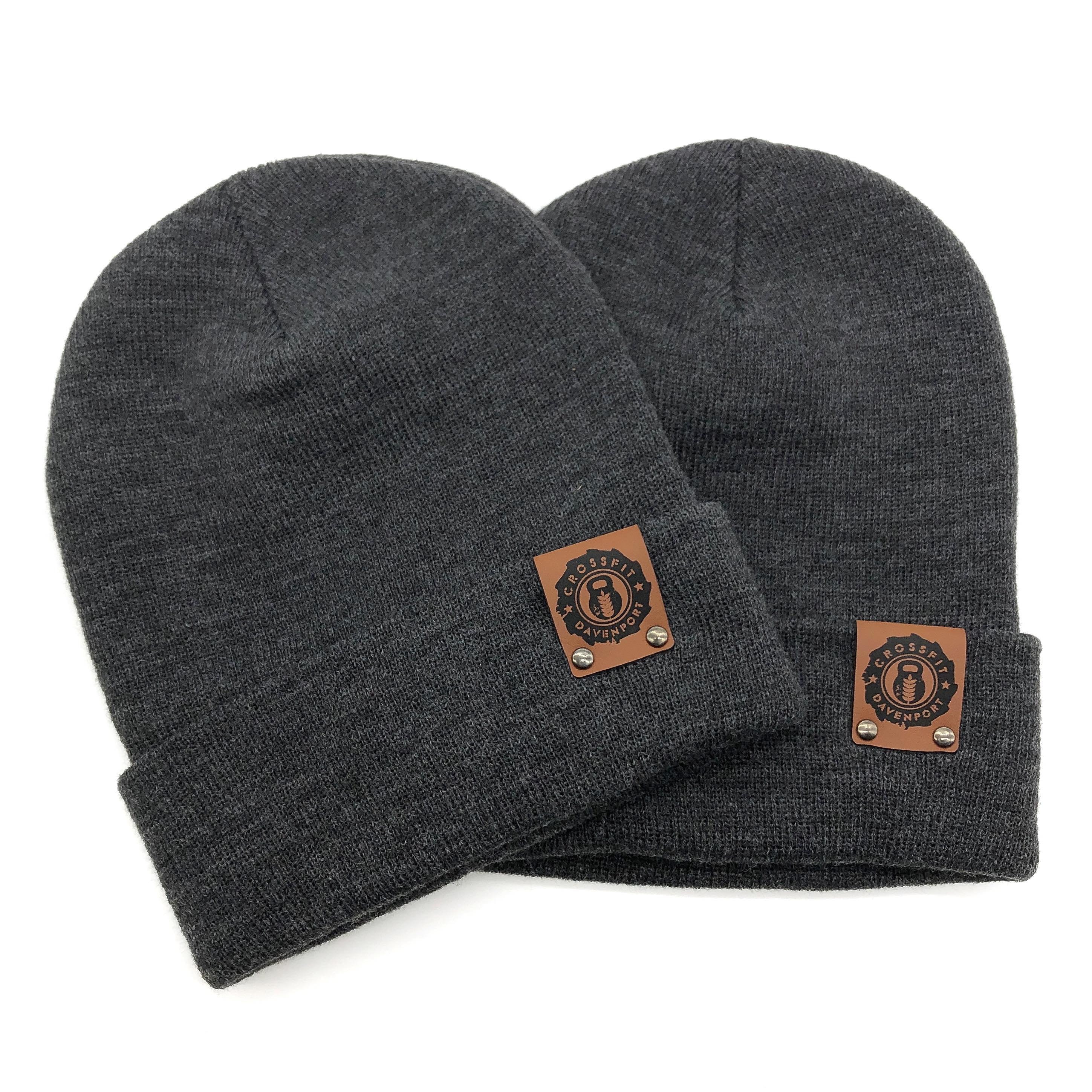 Buy 6 Custom Leather Patch Beanies Richardson Beanie Logo Online in