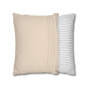 Solid Oatmeal Pillow Cover, Neutral Greige Linen Look Throw Pillow, French Country Taupe Cottage Cushion Cover image 18