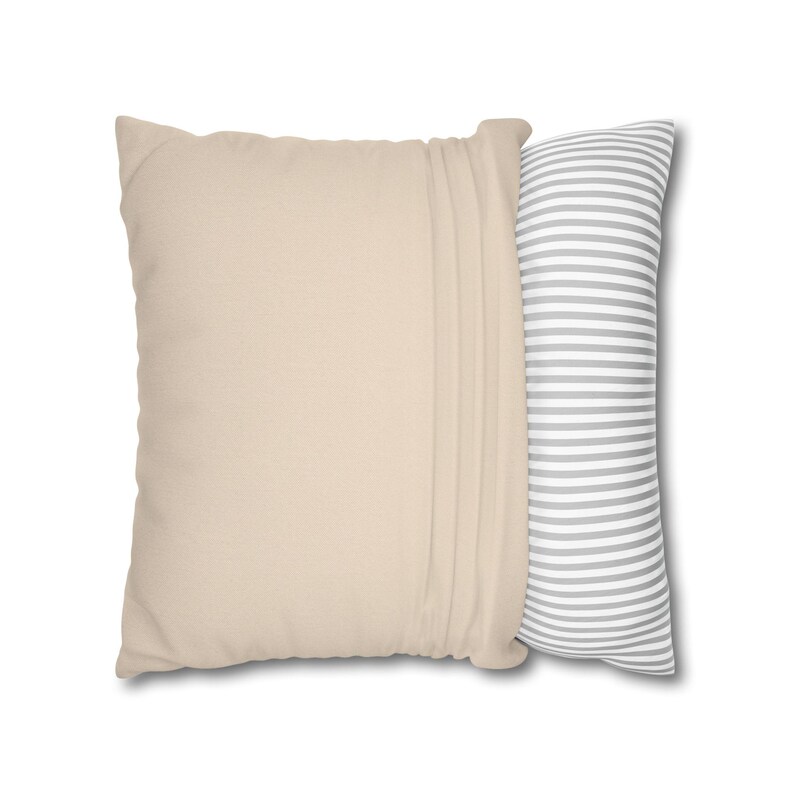 Solid Oatmeal Pillow Cover, Neutral Greige Linen Look Throw Pillow, French Country Taupe Cottage Cushion Cover image 18