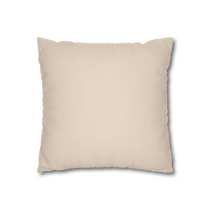 Solid Oatmeal Pillow Cover, Neutral Greige Linen Look Throw Pillow, French Country Taupe Cottage Cushion Cover image 3
