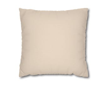 Solid Oatmeal Pillow Cover, Neutral Greige Linen Look Throw Pillow, French Country Taupe Cottage Cushion Cover