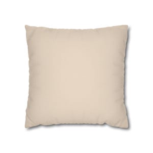 Solid Oatmeal Pillow Cover, Neutral Greige Linen Look Throw Pillow, French Country Taupe Cottage Cushion Cover image 8