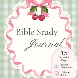 Sidor i Cherry Bibelstudiedagbok | Versmappning, SOAP, kristen arbetsbok (digital nedladdning)