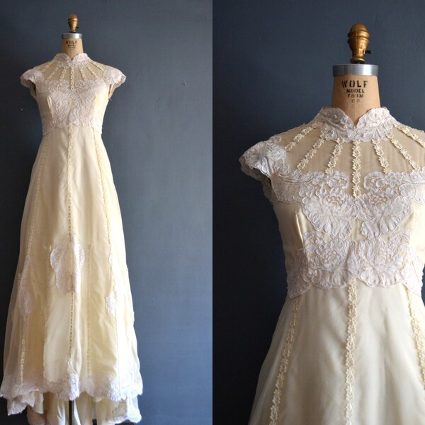 70s wedding dress / 1970s wedding dress / Carola