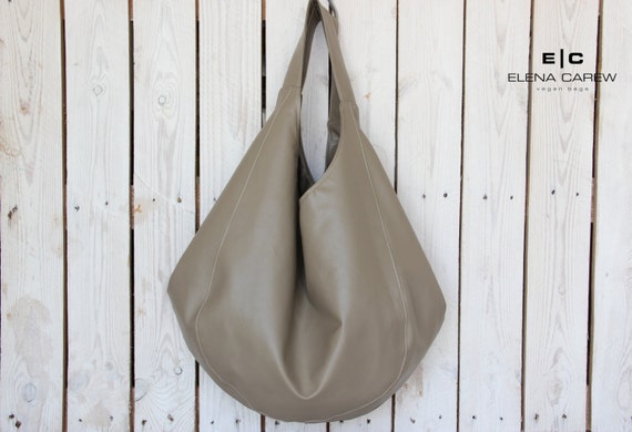 beige slouch bag