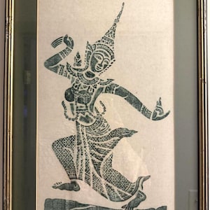 ヴィンテージ タイ 伝統舞踊 エキゾチック 絵画 壁掛け Vintage Thai Art - Etsy
