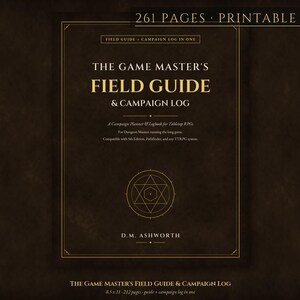 DnD Campaign Journal | Dungeon Master Session Log & Planner | Printable TTRPG Tracker (PDF)