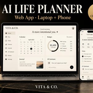 Digital Planner, Budget Tracker, iPad Planner, Finance Tracker, Habit Tracker, Calendar 2026, Web App Journal | VITA & CO