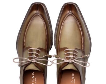 Mezlan Belmonte Hand-Burnished Calfskin Derby Shoes – Handmade in Spain
