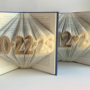 Paper Anniversary Personalized Folded Book Gift for Wife -1st Anniversary Gift For Husband - Book Lovers Wedding Gift for Couple