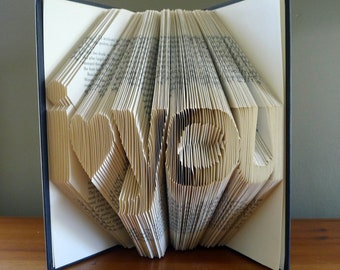 Paper Anniversary 1st Wedding - Boyfriend / Girlfriend Gift  - Book Sculpture - Handmade - Custom Book Art
