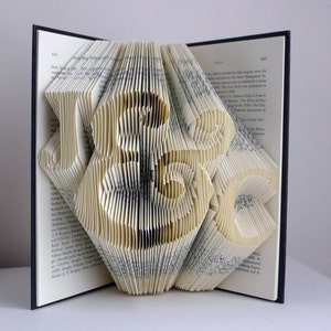 Anniversary Gift For Boyfriend Girlfriend 1st First Wedding Anniversary Gift for Husband Wife Best Selling Item Folded Book Art image 3