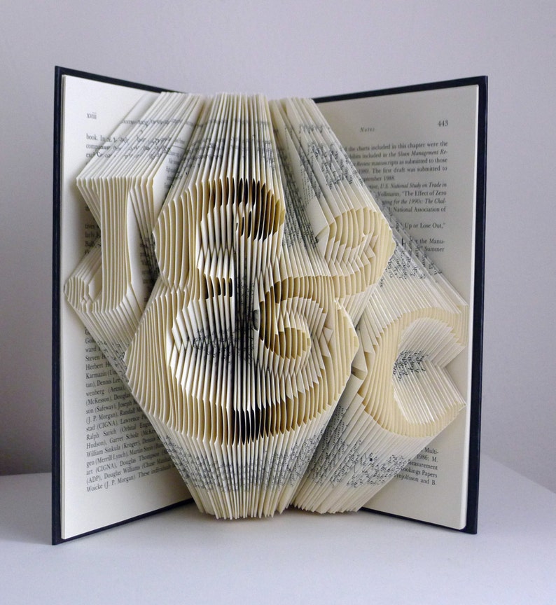 Anniversary Gift For Boyfriend Girlfriend 1st First Wedding Anniversary Gift for Husband Wife Best Selling Item Folded Book Art image 3