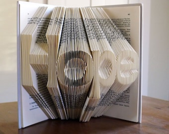 Hope - Folded Book Art - Inspirational - Book Sculpture - Unique Gift - Altered Book Art - Origami