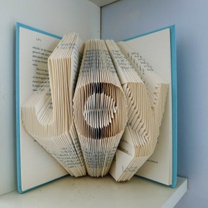 Joy Home Decor Holiday Folded Book Art Decorative Arts Inspirational Book Sculpture Unique Gift image 2