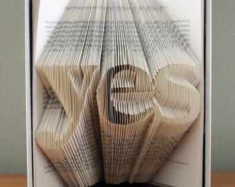 Plegado libro arte - sí - inspiración - libro escultura - regalo único - superventas artículo