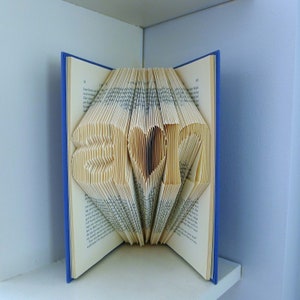 Boyfriend Gift - Folded Book - Girlfriend - First Anniversary Gift - Paper Anniversary - Recycled Book - Handmade