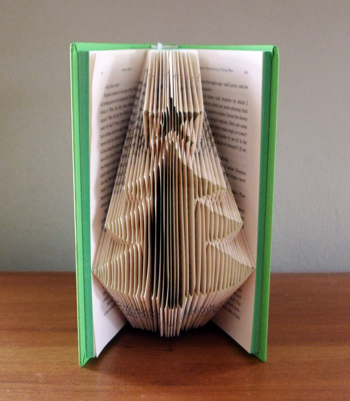 Christmas Tree Folded Book Art Christmas Decoration Etsy