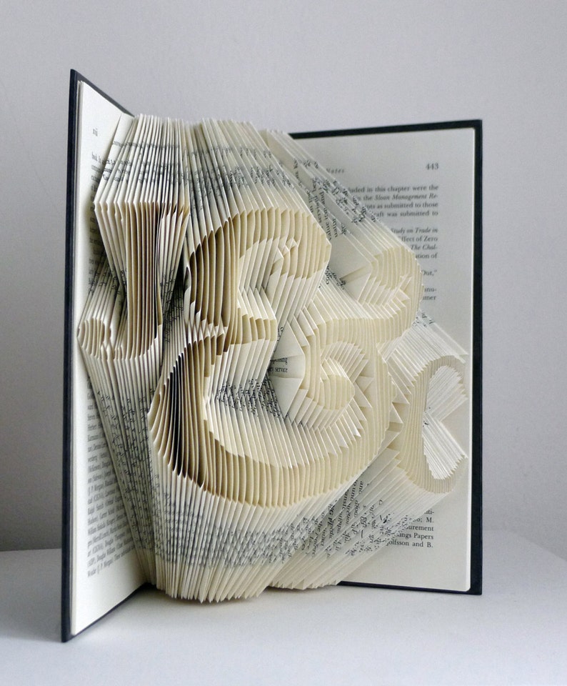 Anniversary Gift For Boyfriend Girlfriend 1st First Wedding Anniversary Gift for Husband Wife Best Selling Item Folded Book Art image 5