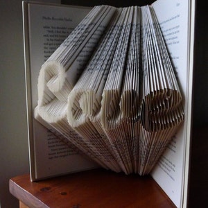 Folded book - LOVE - Paper Anniversary - Christmas Gift - Boyfriend - Anniversary -  First 1st Wedding Anniversary