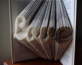 Folded book - LOVE - Paper Anniversary - Christmas Gift - Boyfriend - Anniversary -  First 1st Wedding Anniversary