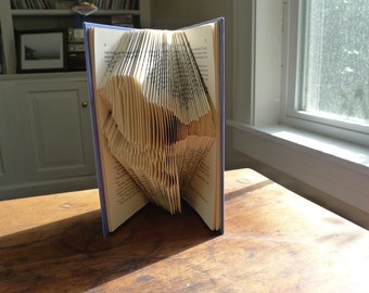 Bird Book Sculpture - Folded  Book Art - Unique Handmade Gift - Altered book - Bird Lover - Book Lover