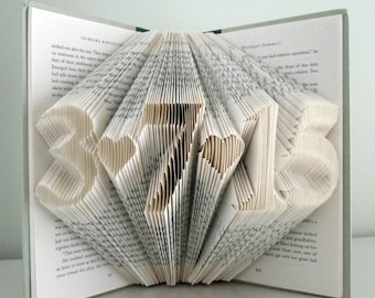 First Anniversary Gifts for Men Women Husband Wife 1st Paper Anniversary Personalized Folded Book with Date Paper Gift 1 Year Custom Date