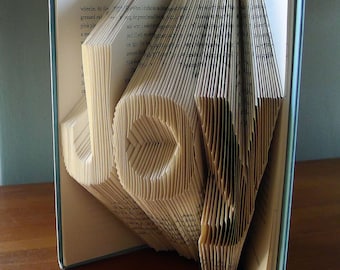 Folded Book Art - Holiday - Joy - Artfolds - Inspirational - Book Sculpture - Unique Gift - Folded Book - Bundle of Joy - Baby Shower